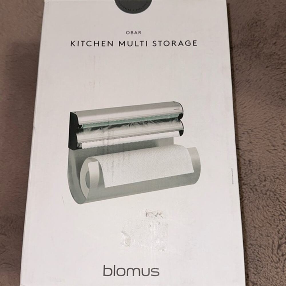 New in Box - Blomus Kitchen Roll Holder Obar, Roll Holder & Foil Dispenser